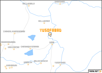 map of Yūsofābād