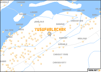 map of Yusufwāla Chak