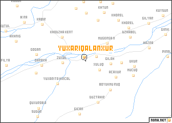 map of Yuxarı Qǝlǝnxur