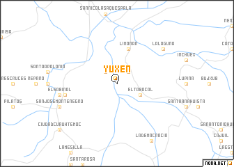 map of Yuxén