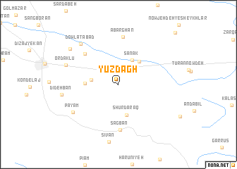 map of Yūzdāgh