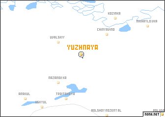 map of Yuzhnaya