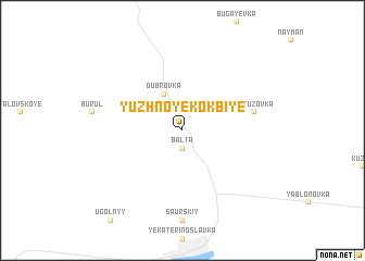 map of Yuzhnoye Kokbiye