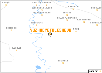 map of Yuzhnoye Toleshevo