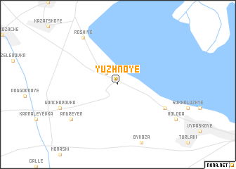 map of Yuzhnoye