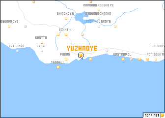 map of Yuzhnoye