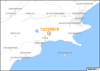 map of Yuzhnoye