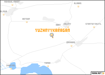 map of Yuzhnyy Karagan