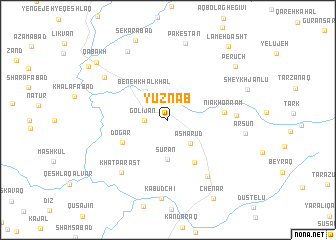 map of Yūznāb