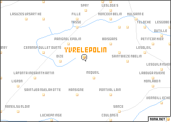 map of Yvré-le-Pôlin