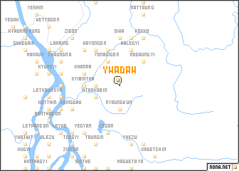 map of Ywadaw