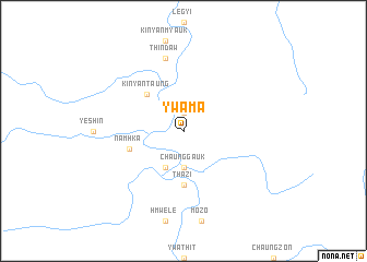 map of Ywama