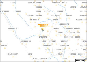 map of Ywama