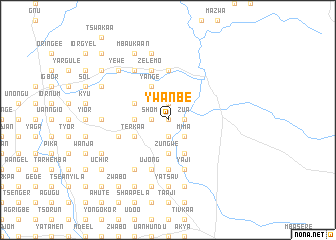 map of Ywanbe