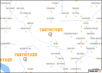 map of Ywathitkon