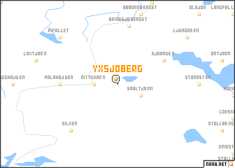 map of Yxsjöberg