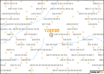 map of Yzeron