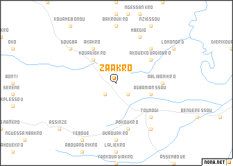 map of Zaakro