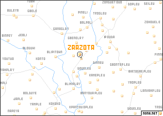 map of Zaazota