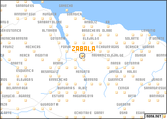 map of Zabala