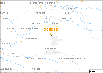 map of Zăbala