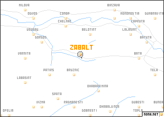 map of Zăbalţ
