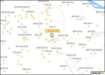 map of Žabare