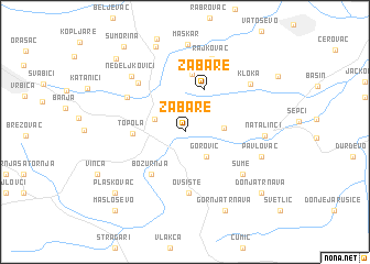 map of Žabare
