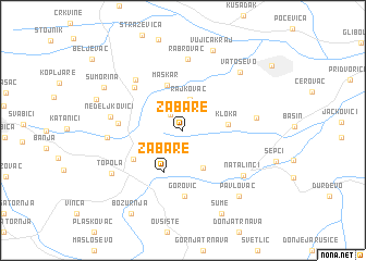 map of Žabare