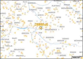 map of Zabarje