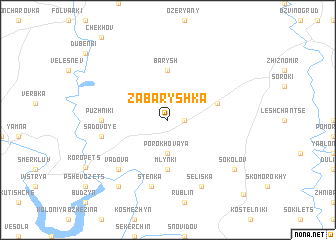 map of Zabaryshka