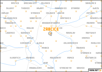 map of Žabčice