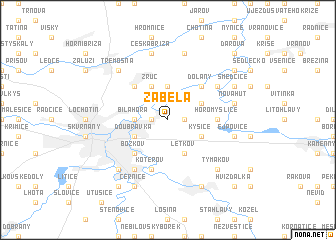 map of Zábělá