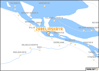 map of Zabelinskaya