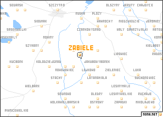 map of Zabiele
