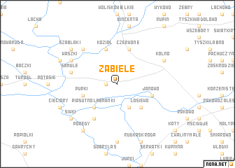 map of Zabiele