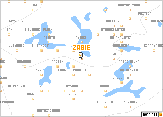 map of Ząbie