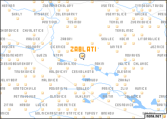 map of Záblatí