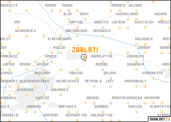 map of Záblatí