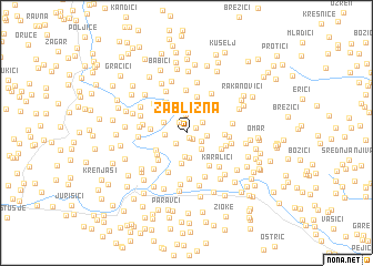 map of Zablizna