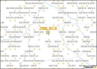 map of Zabłocie