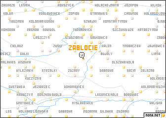 map of Zabłocie