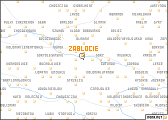 map of Zabłocie