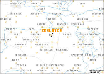 map of Zabłotce