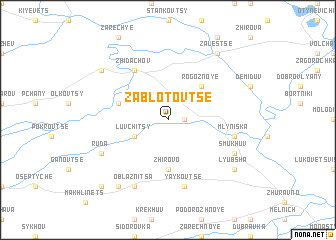map of Zablotovtse
