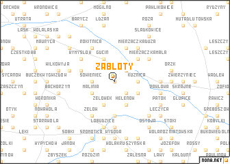 map of Zabłoty