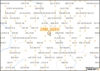 map of Zábludov