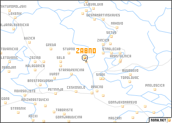 map of Žabno