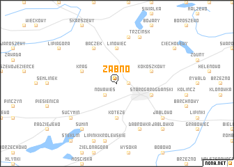 map of Żabno