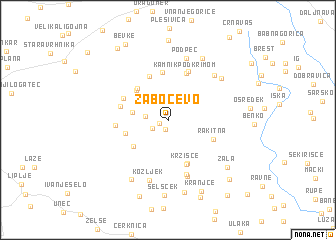 map of Zabocevo
